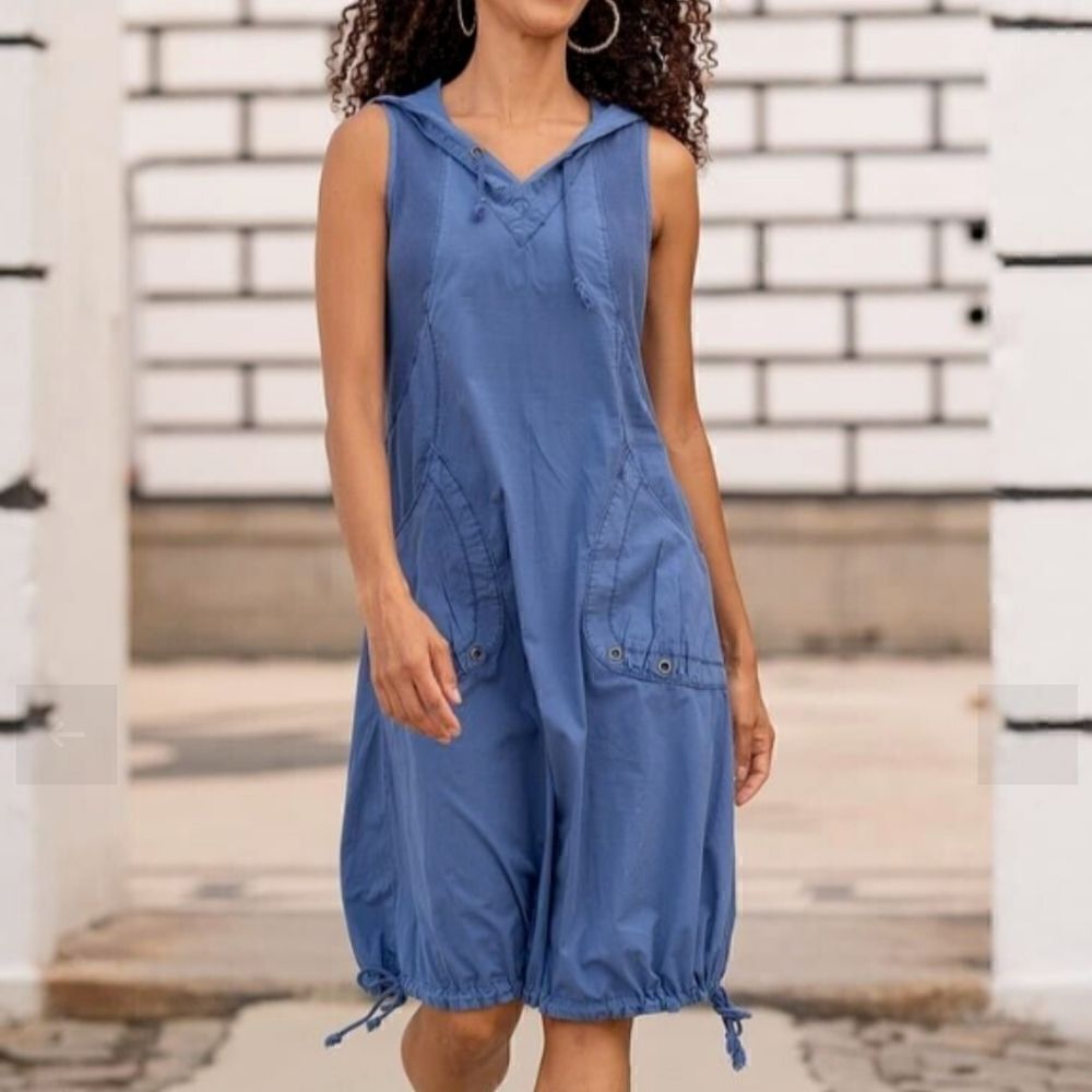 BLEU BLANC ROUGE Parachute Sleeveless Dress Purple Size Medium*